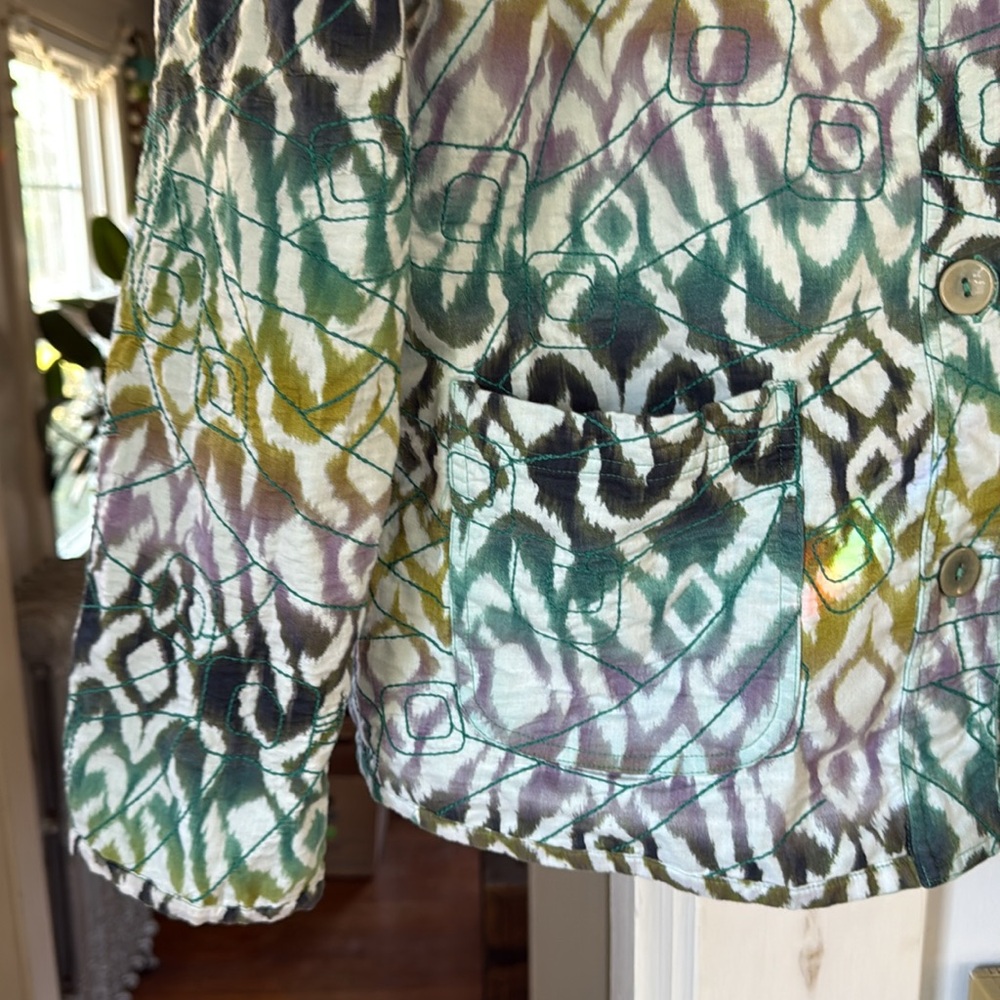Reversible printed cotton jacket - Picture 3 of 7